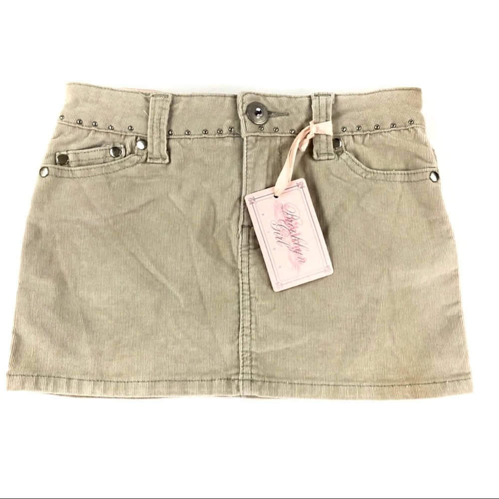 Brooklyn Girl Tan Jean Skirt 10 NWT